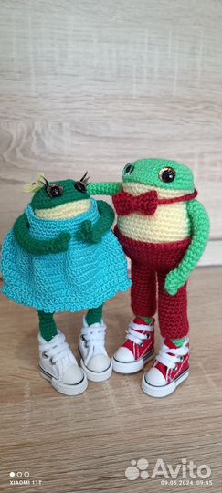 Лягушата ручная работа. Вязаные лягушки