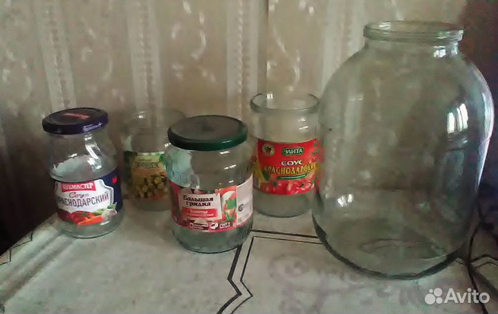 Банки стеклянные 0.5л, 0.7л, 3л, закатки, крышки