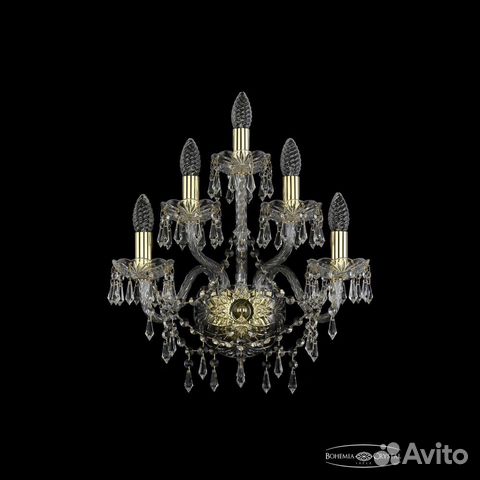 Бра хрустальные 1403B/2+2+1/160 G Bohemia Ivele Cr
