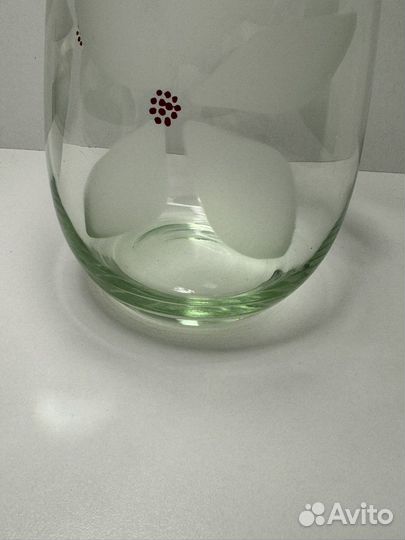 Стеклянная ваза для цветов букетов Цветочки стекло