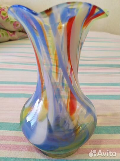 Вазы цветные, стеклянные,производство СССР