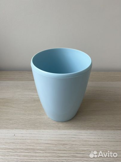 Цветочный горшок двойной с автополивом, голубой