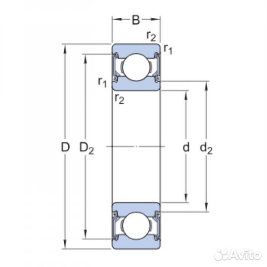 Подшипник NSK 60/28dducm (60/28-2RS1/QE6) 28х52х12