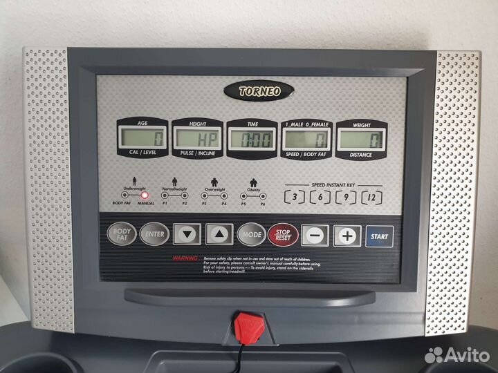 Беговая дорожка torneo t-407
