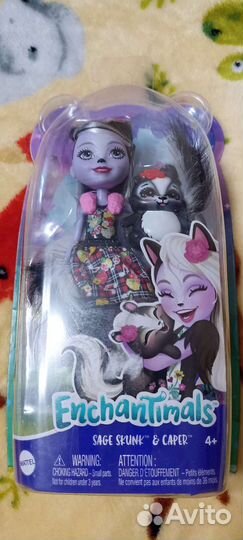 Новая кукла Mattel Enchantimals скунс Sage Skunk