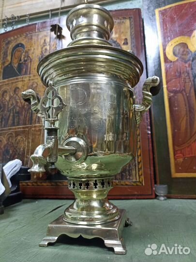 Самовар старинный на дровах 2,5 л