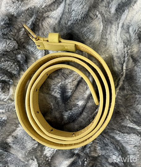Ремень ремешок желтого цвета бу