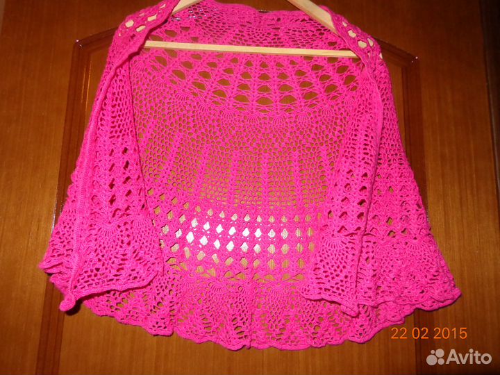 Накидка вязаная крючком