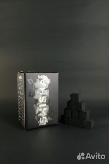 Кокосовый уголь для кальяна 25/25мм 72шт.уп