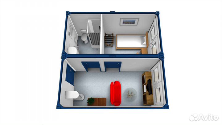 Бытовка металлическая утепленная большая