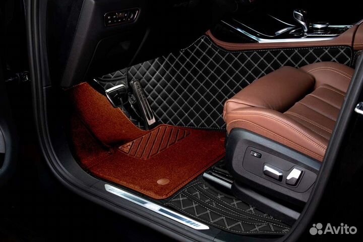 3D Коврики KIA Салон Багажник из Экокожи