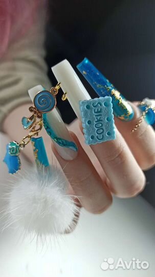 Маникюр Педикюр Сложное наращивание ногтей Креатив