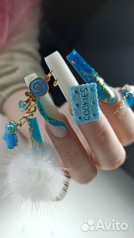 Маникюр Педикюр Сложное наращивание ногтей Креатив