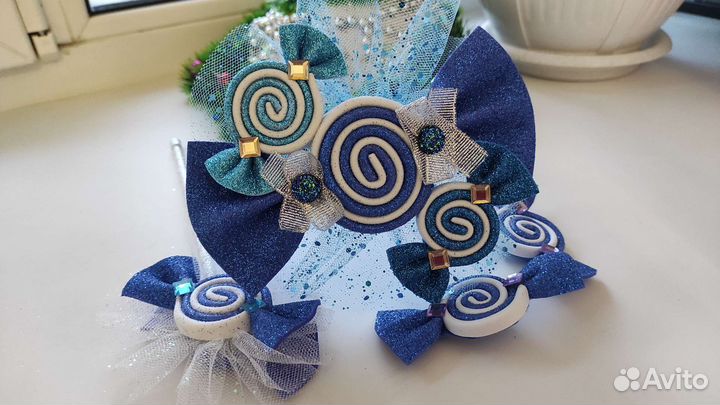 Ободок минутка, ёлочка, куклы, капля