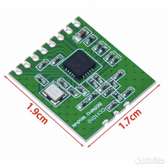 Радиомодуль CC1101 868 Mhz green