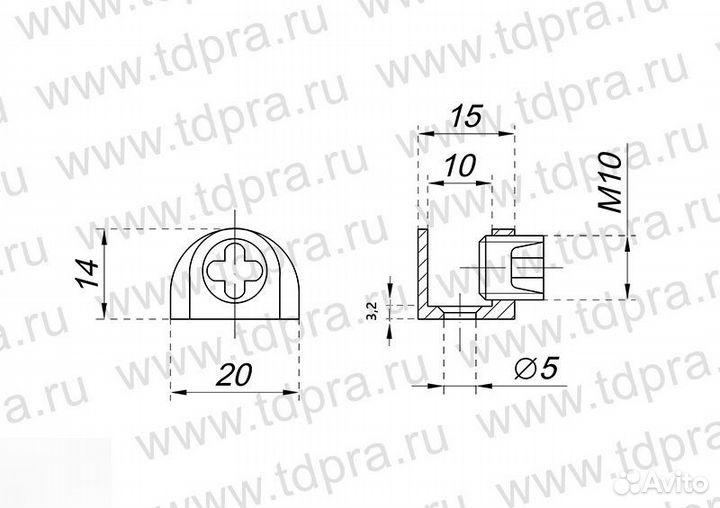 Держатель для стекла металл