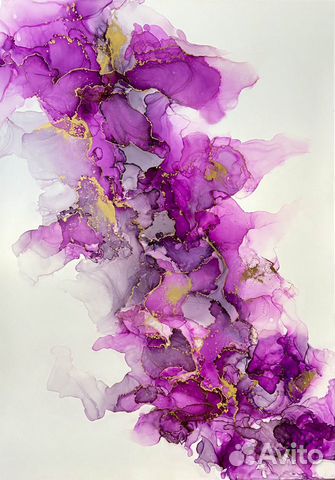 Интерьерная картина (алкогольные чернила)