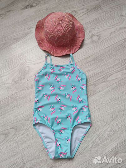 Купальник для девочки 122-128 и панама