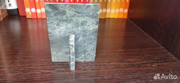 Картина, рамка змеевик, пейзаж зима 2