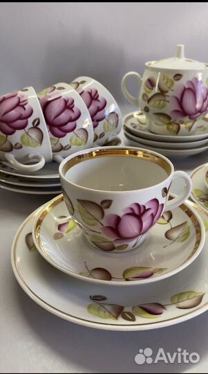 Сервиз чайный. Чайные пары. Сахарница