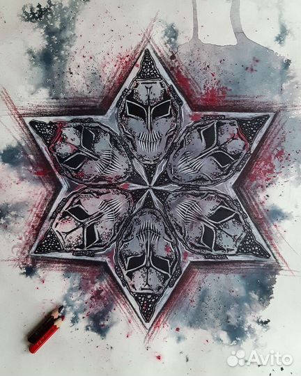 Графика А3 карандаш/акварель