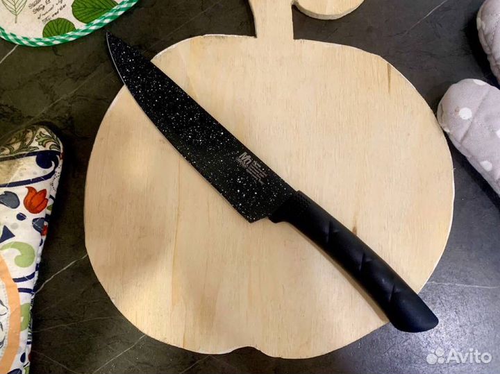 Набор ножей новый черный 6 предметов