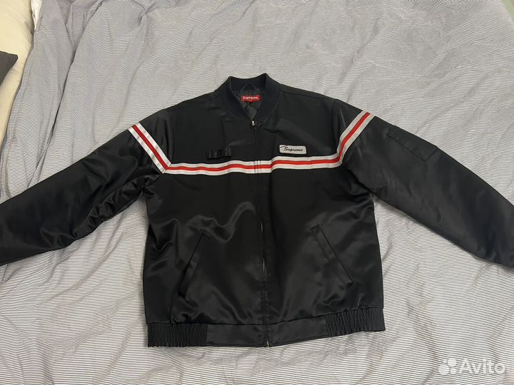 Supreme Reflective Stripe Work Jacket Black ss18