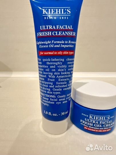 Набор kiehls ultra facial fresh крем +гель