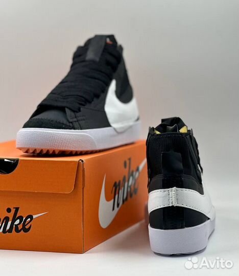 Кроссовки Nike blazer MID 77 jumbo Чёрные