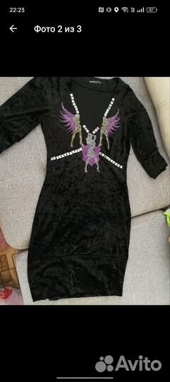 Вечернее платье 46 размера черное