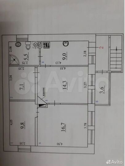 4-к. квартира, 115 м², 2/2 эт.