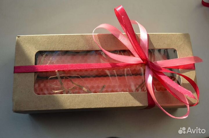 Набор розовых свечей