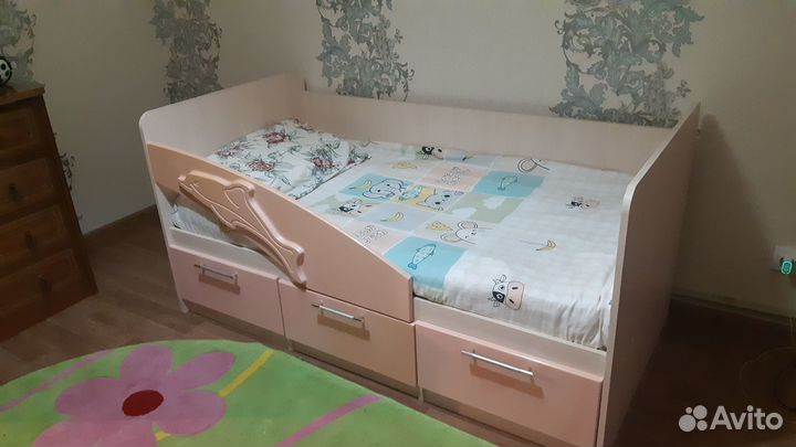Детская кровать дельфин с матрасом