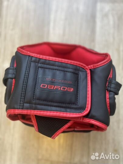 Шлем боксерский BoyBo Атака черно-красный l/xl