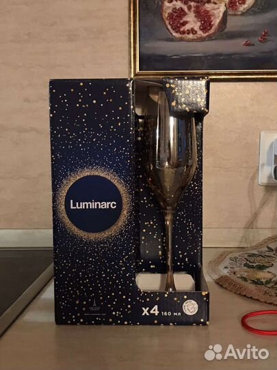 Новый подарочный набор фужеров luminarc из 4 шт