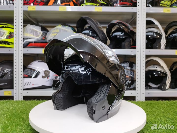 Модулярный мотошлем с встроенным тёмным визором