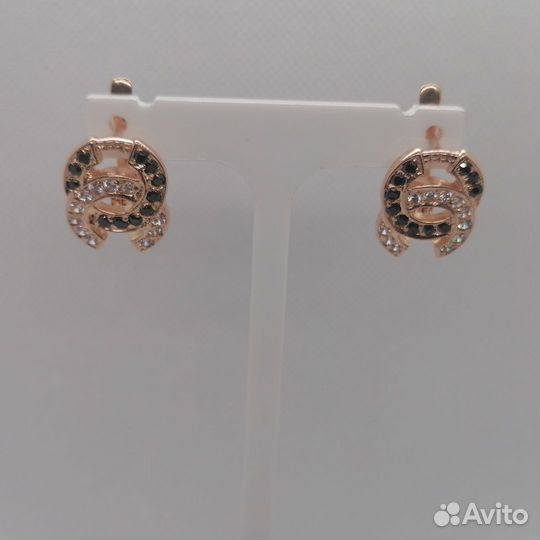 Золотые серьги С камнями (Au 585)