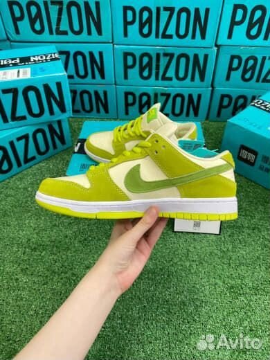 Nike SB Dunk Sour Green Apple Зеленые Оригинал