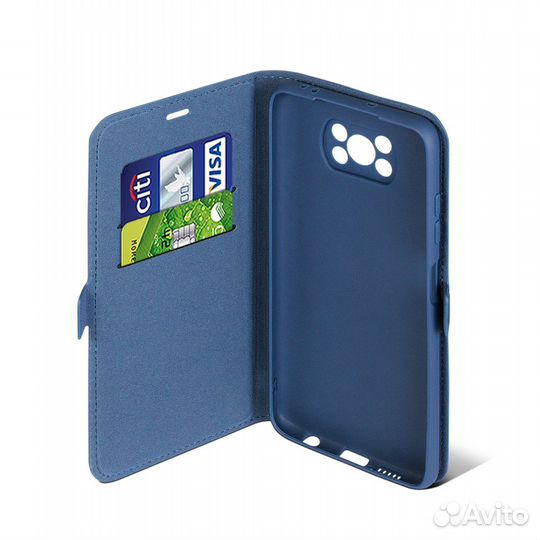 Чехол с флипом для Poco X3/X3 Pro DF poFlip-02 (bl