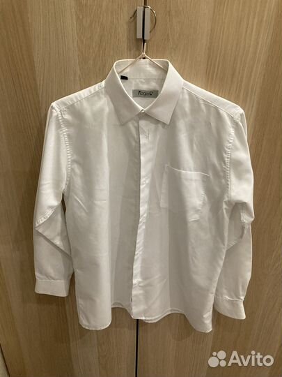 Белая рубашка на мальчика 13 лет