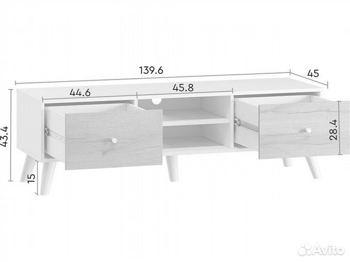 Тв-тумба Сальвадор Wood