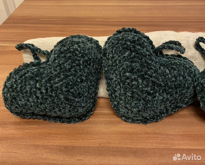 Сердечки вязаные