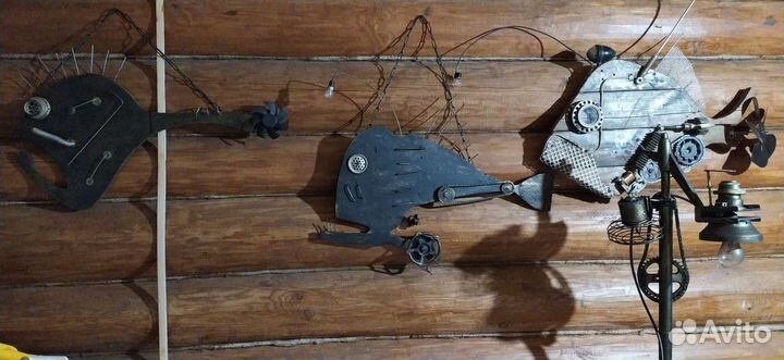 Настенное панно Рыба-Стимпанк