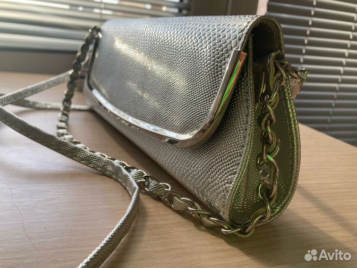 Клатч женский серебряный