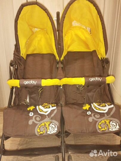 Коляска трость для погодок, двойни