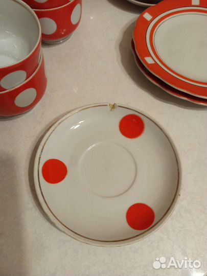 Чайный сервиз Горох, фарфор СССР, можно частями