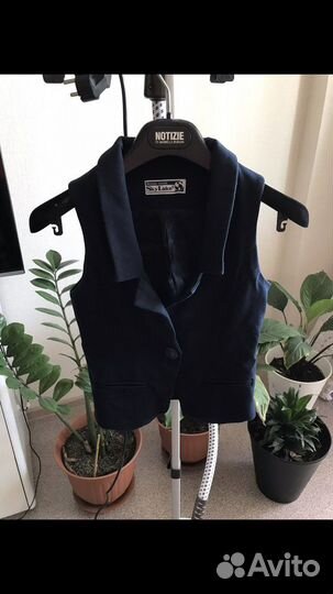 Жилет школьный синий