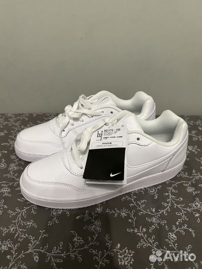 Кроссовки nike ebernon low triple white