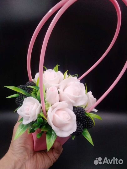 Букет из мыла розы