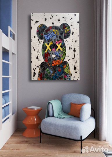 Интерьерная картина в стиле Bearbrick